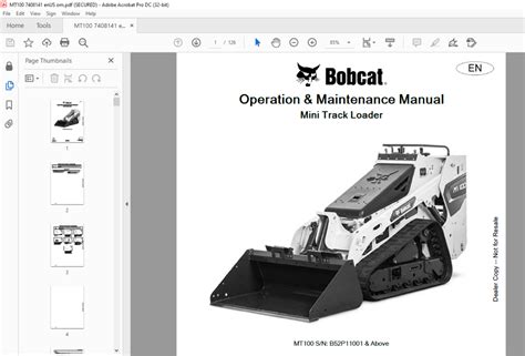 bobcat mt100 service manual|bobcat mt 100 price.